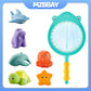 Baby Bath Swimming Pool Paddle Toys Waterproof Bathtub Colorful Toys Cartoon Shark Net Catch Fish Delight Toys Summer Dabble Toy