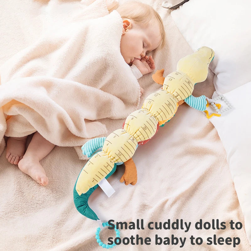 Cartoon Animal Crocodile Musical Caterpillar Toys Soft Plush Chameleon Educational Interactive Toys Newborn Sleep Accompany Toys