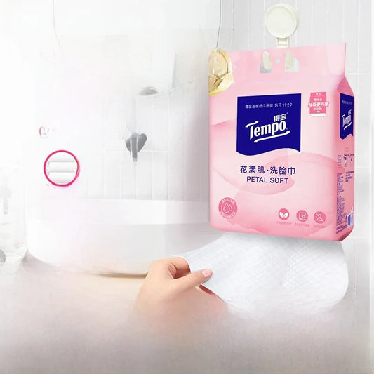 Tempo Ultra Soft Tissue One-time Use Hanging Ding Baby Available Face Towel Flora Skin Gentle on Skin Care Paper Products