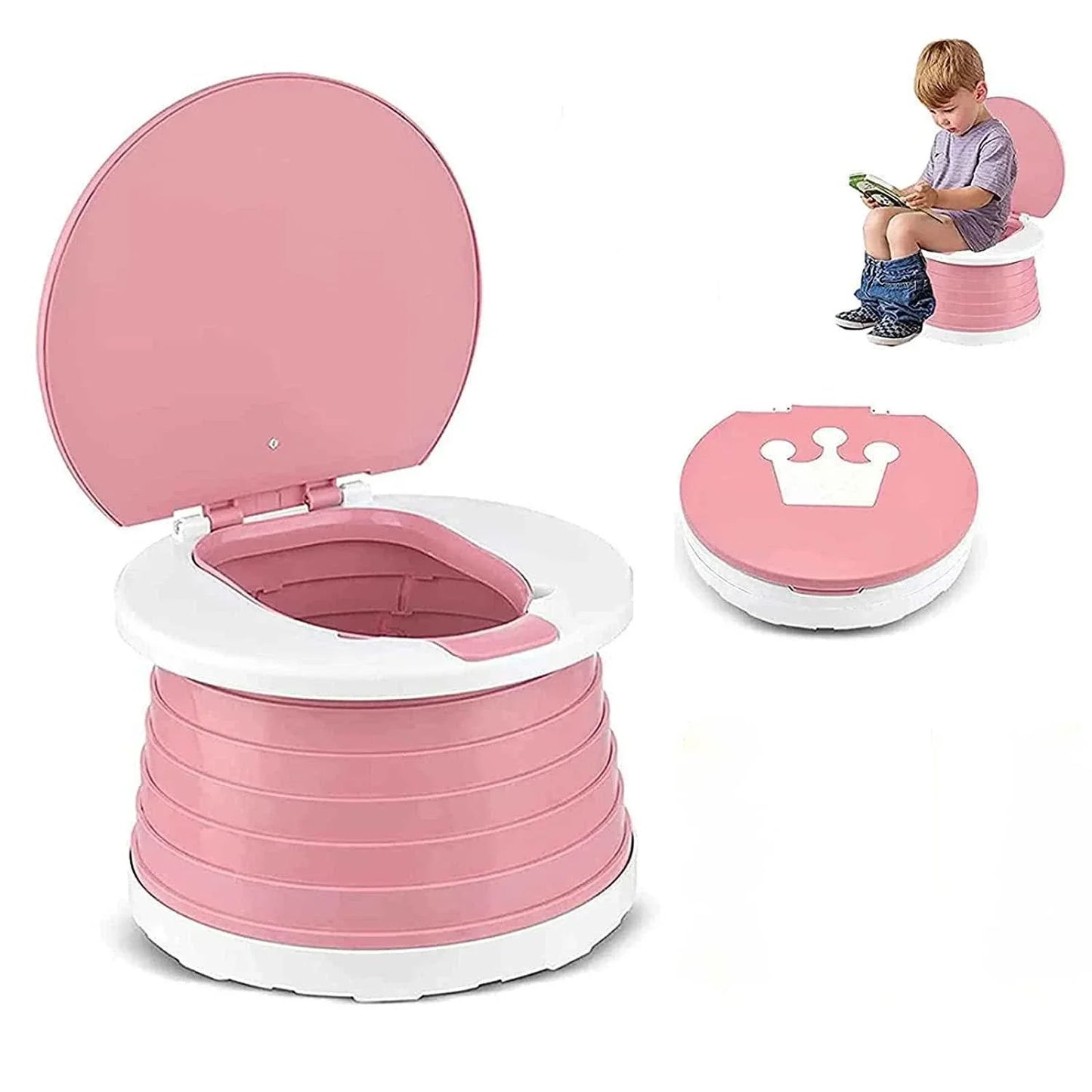 2-in-1 Folding Travel Potty – Portable Toilet Seat for Kids & Camping