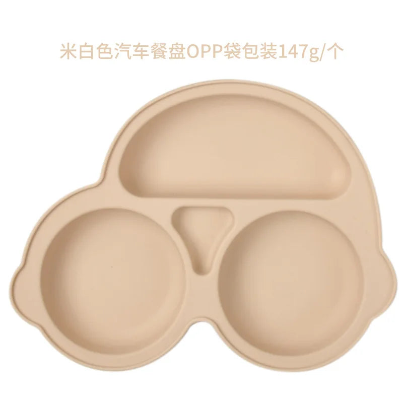 Baby Silicone Suction Plate – Cartoon Smile Face Bowl