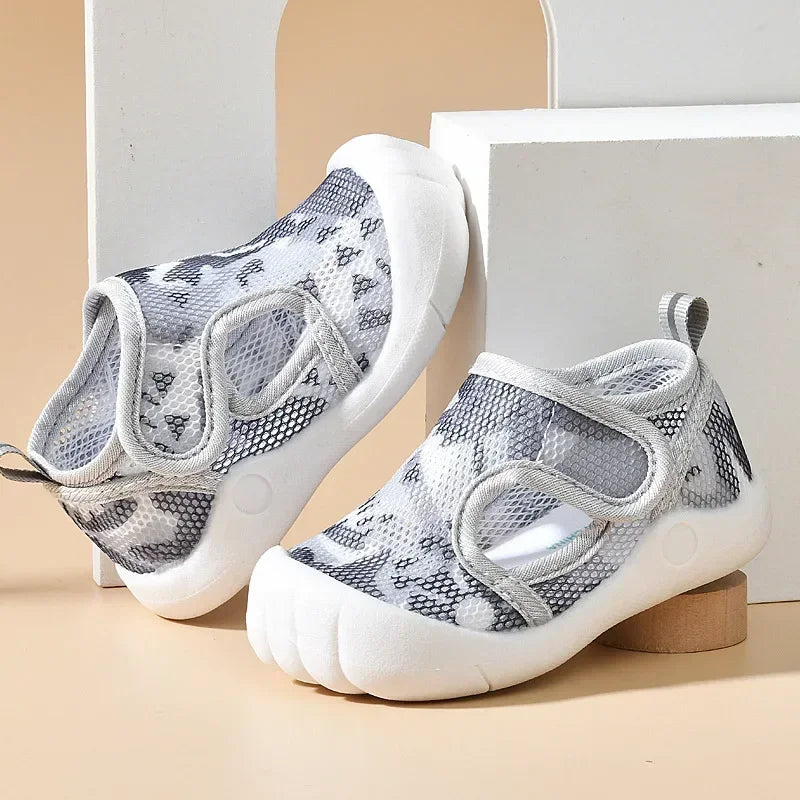 2025 Summer Breathable Air Mesh Kids Sandals 1-4T Baby Unisex Casual Shoes Anti-slip Soft Sole First Walkers Infant Lightweight