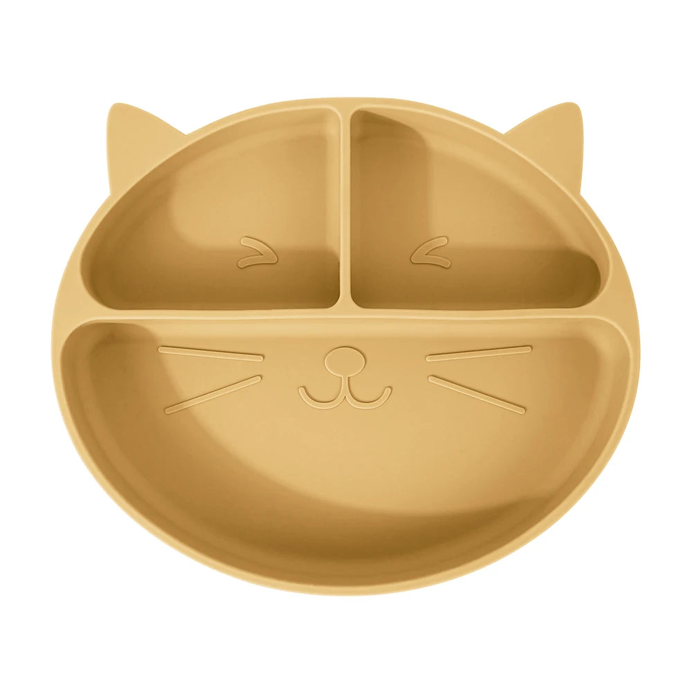 Toddler Feeding Set – Non-Slip Silicone Cartoon Plate & Bowl