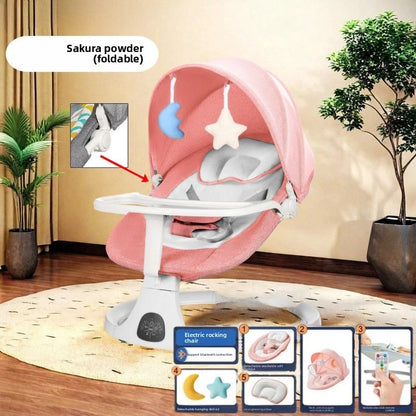 Electric Baby Rocker Soothing Swing Chair Newborns Reclining Cradle Sleeping Comfort  Baby Rocker Bassinet Electric Cradle Chair
