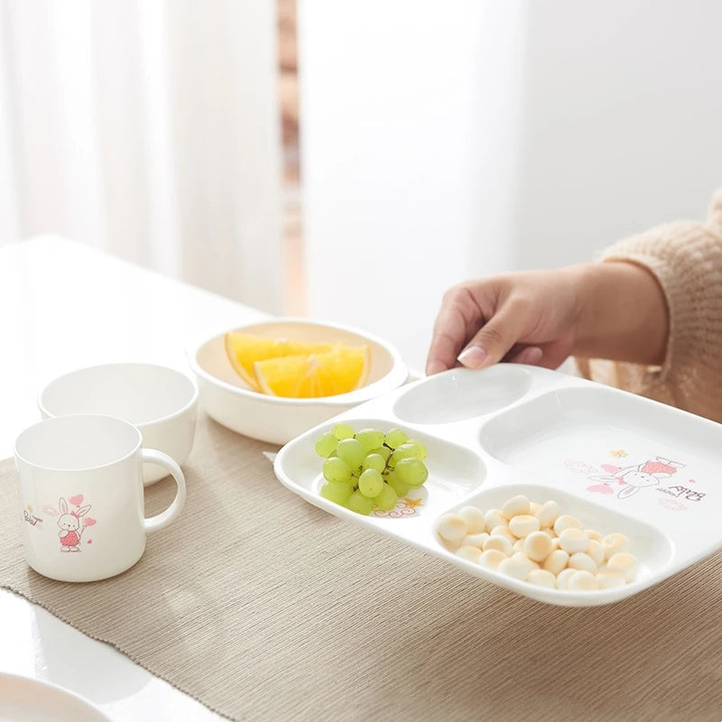 Children’s Feeding Set – Divided Plate & Spoon/Fork Set