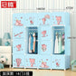 Low Profile Kids Storage Cabinet Cute Baby Clothes Organizer With Plastic Shelves For Nursery Toddler Room Furniture