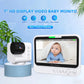 « Babyphone PTZ 7 pouces avec interphone, berceuses et fonction Temp »