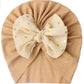Cute Bow Baby Turban Hat Soft Elastic Beanie for Newborn Girls Summer