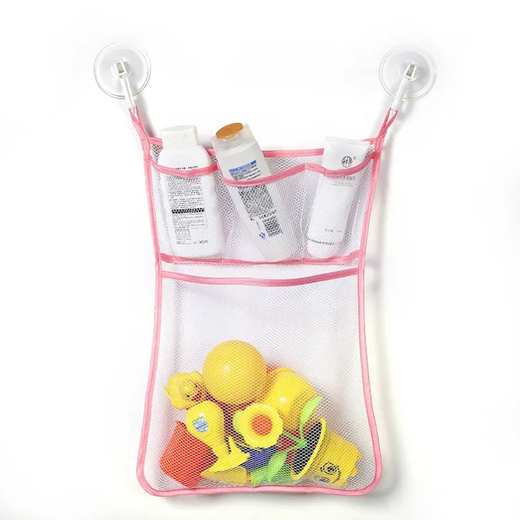Baby Bath Toy Mesh Bag Bath Bathtub Doll Organizer Suction Bathroom Toy Stuff Net Baby Kids Bathtub Toy Bath Game Bag Kids