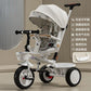 Premium Baby Tricycle 1-6 Years Old Kids Parent Push Handle Large Seat Adjustable Canopy Safety Belt Ride Outdoor Stroller Bike