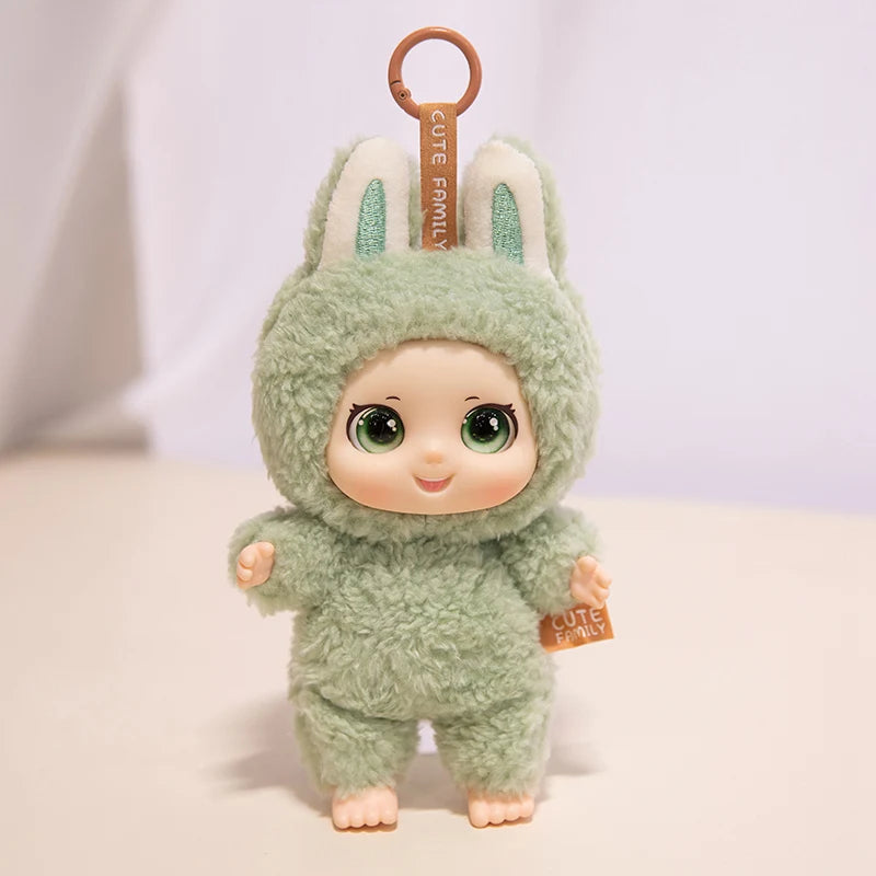 Family Animal Plush Toy – DIY Vinyl Keychain for Kids