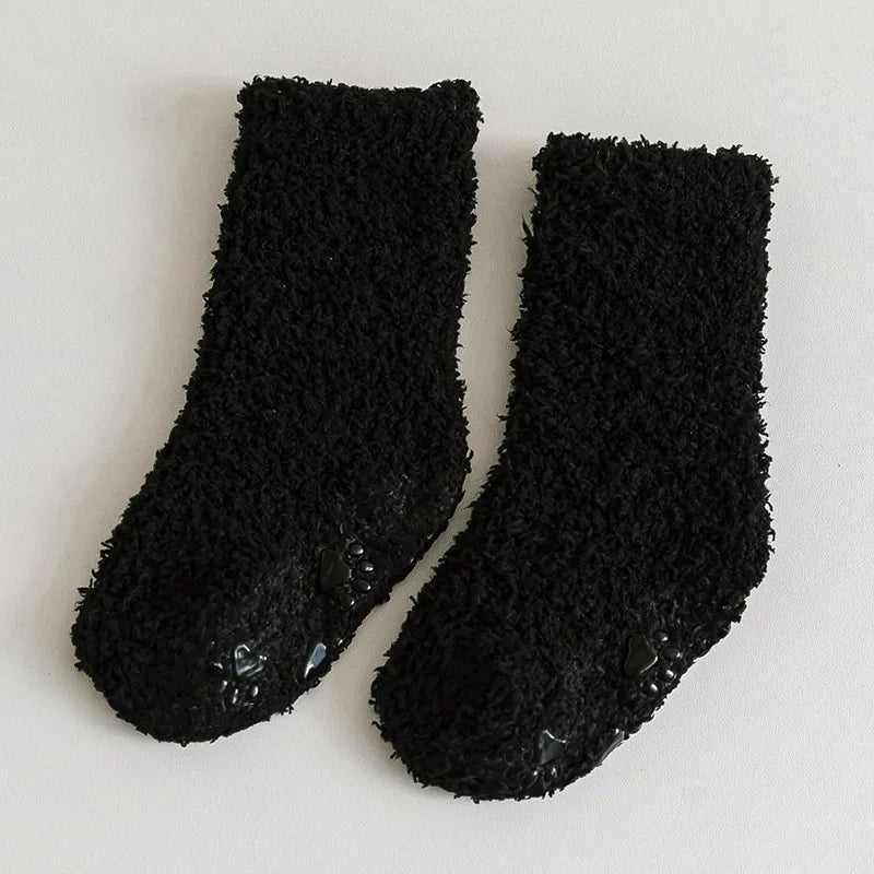 Non-Slip Plush Coral Fleece Socks