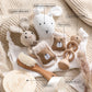 7-Piece Newborn Baby Gift Set – Double-Sided Blanket, Rattle & Bath Essentials