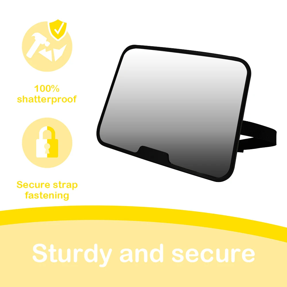 Baby Car Mirror 360° Rotatable Facing Car Seat Mirrors Baby Car Monitor with Wide Clear View, Shatterproof, Easy Assembled