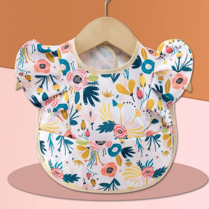 Baby Feeding Bib Apron Kids Mess-proof Waterproof Bib for Baby Girls Children 0-4 Years Feeding Dining Laciness Smock Bibs Apron