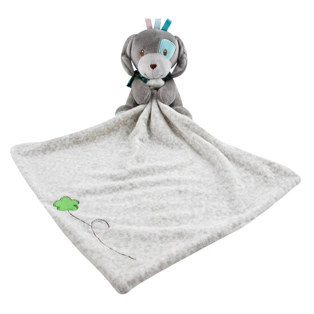 Newborn Baby Appease Towel Infant Cartoon Animals Sleeping Dolls Comfort Towel Kids Sleep Toy Soothe Bibs Soft Cute Blanket