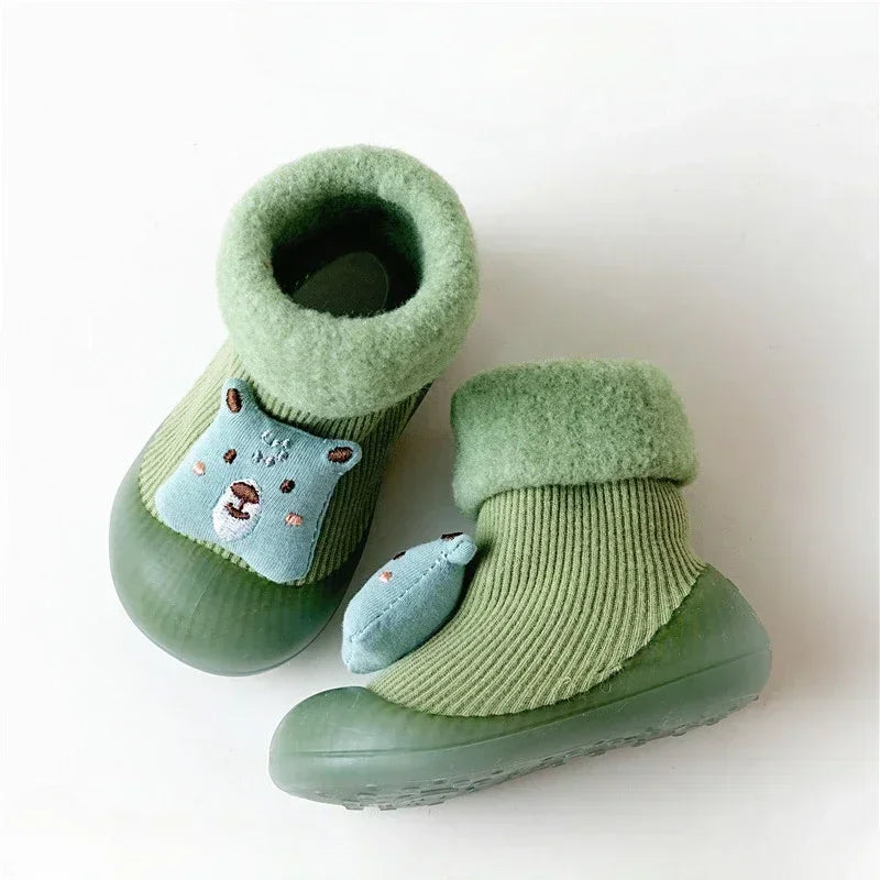Indoor Floor Shoes Thickened Baby Socks, Baby Toddler Shoes, Thickened Cartoon Cute Non-slip Wear-resistant