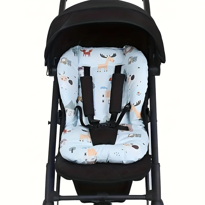 Baby Stroller Seat Liner Soft Thick Padded Cushion for Highchair Car Seat Infant Toddler 0-3 Years Washable Adjustable Safe
