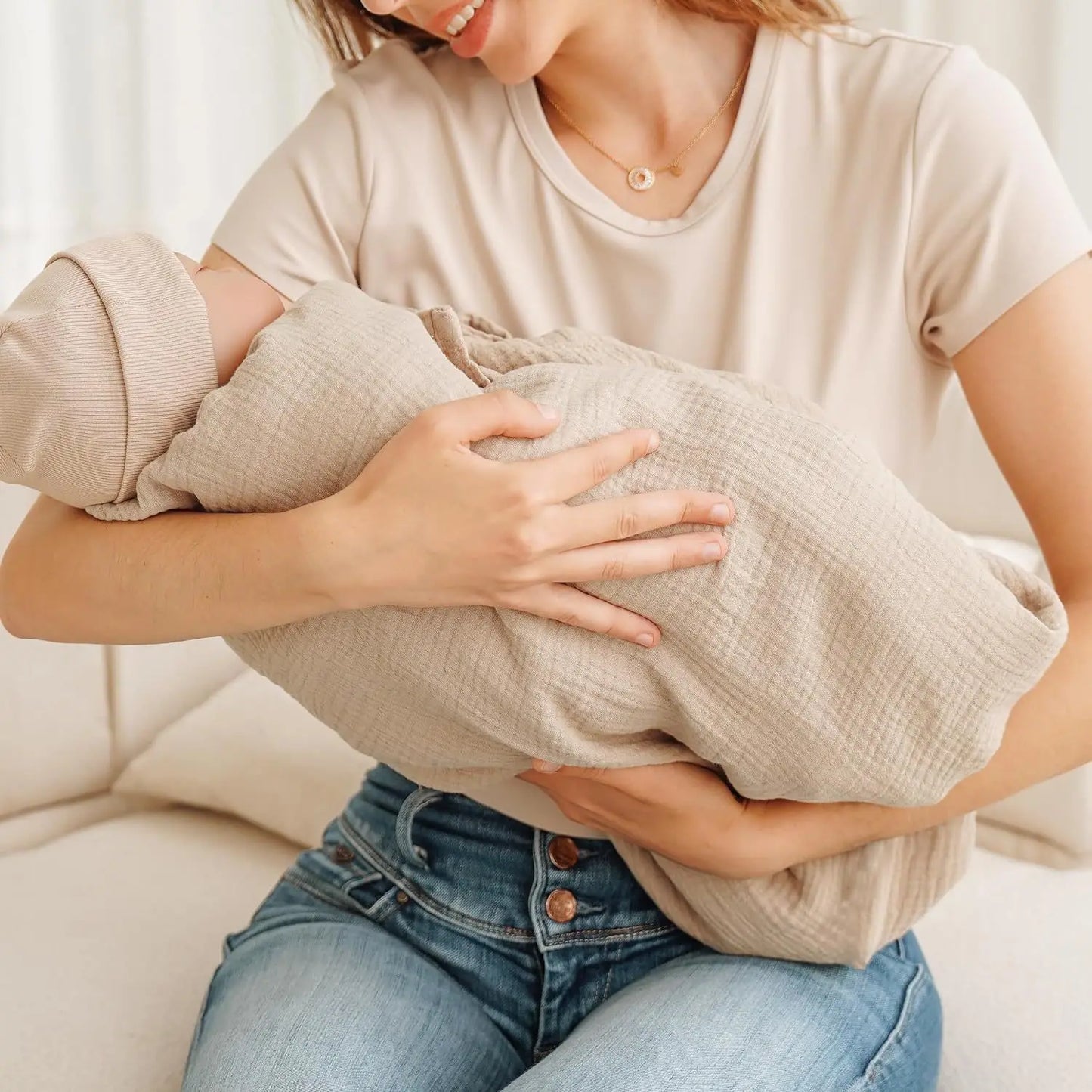 Breathable Breastfeeding Cover Baby Feeding Nursing Covers maternity  Apron Outdoor Privacy Cover Mother Nursing100% Cotton  ﻿