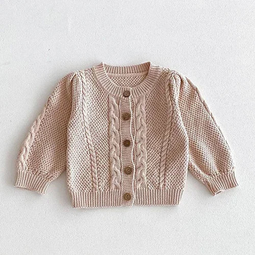 2024 New Autumn Infant Baby Girls Knitted Clothing Set Long Sleeved Knitted Cardigan+Jumpsuit Children Knitted Clothes Suit