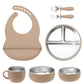7PCS Baby Feeding Set – Stainless Steel & Silicone Tableware