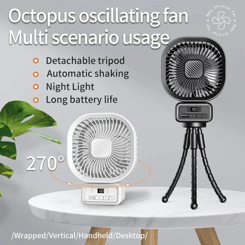 Baby Stroller Fan Rechargeable Battery Operated Portable USB Fan Mini Handheld Clip On Fan for Car Seat Crib Stroller Accessorie