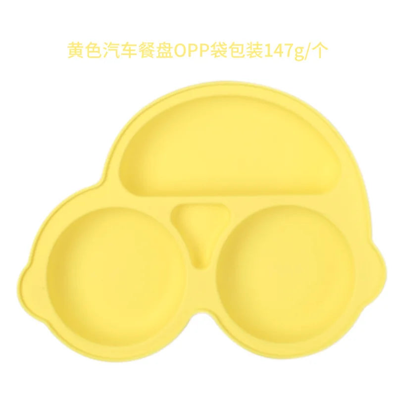 Baby Silicone Suction Plate – Cartoon Smile Face Bowl