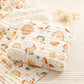 Cotton Gauze Baby Bath Towel 6 Layer Baby Blankets Super Soft Seersucker Yarn Absorbent Cartoon Printing Swaddle Blanket Bedding