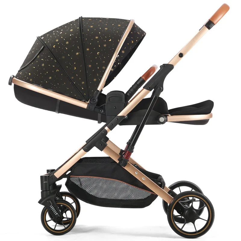 2025 New Style High View Baby Stroller Can Sit or Lie Down, Two-way Lightweight and Foldable Baby Newborn Stroller