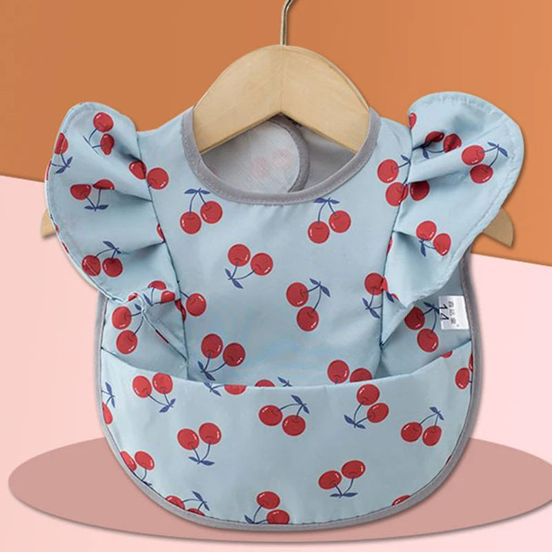Baby Feeding Bib Apron Kids Mess-proof Waterproof Bib for Baby Girls Children 0-4 Years Feeding Dining Laciness Smock Bibs Apron