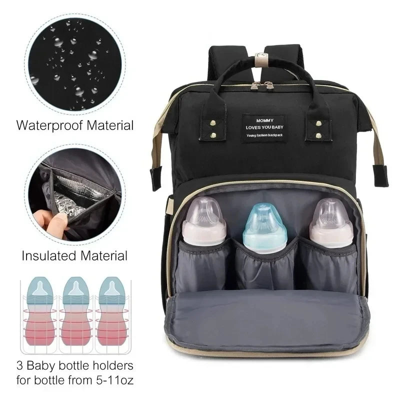 Multifunctional Maternity Bag – Outdoor Diaper Backpack with Baby Seat