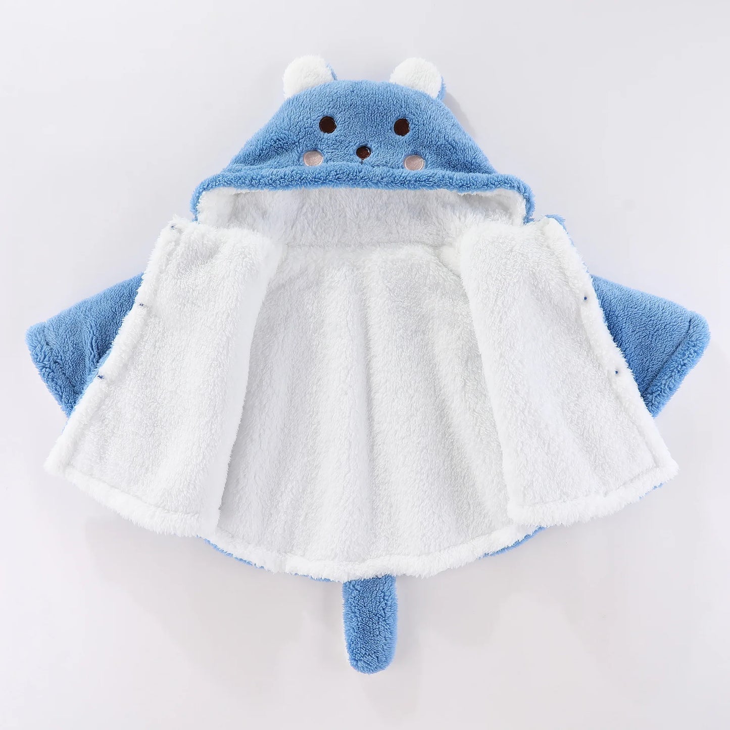 Baby Warm Cloak 2025 Winter Cute Bunny Solid Thickened Windproof Shawl Children Clothes Coat  Boys Girls