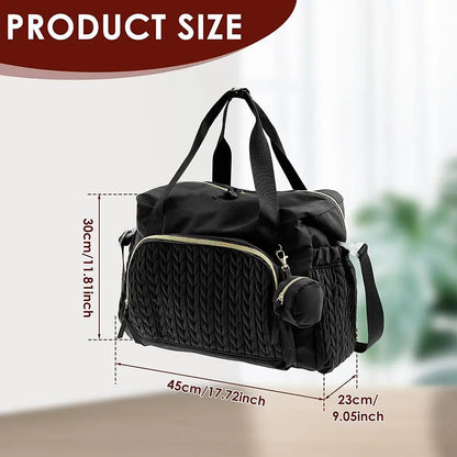 Large Mommy Tote Diaper Bag – With Pacifier Case & Travel Accessories