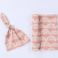 Organic Muslin Swaddle&Hat Set-Boho Rainbow Newborn Photography Props for Unisex Baby Boys&Girls,Birth Announcement Photo bebe