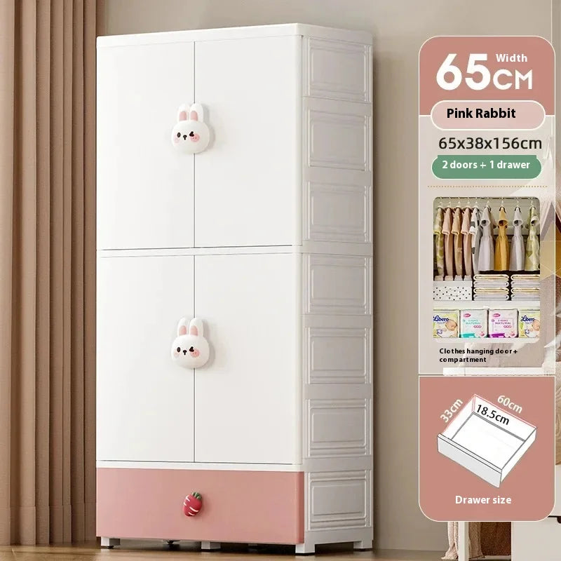 Foldable Storage Cabinet Wardrobe Filing Plastic Chest Modular Wardrobes Baby Cupboard Drawer Armarios Bedroom Furniture