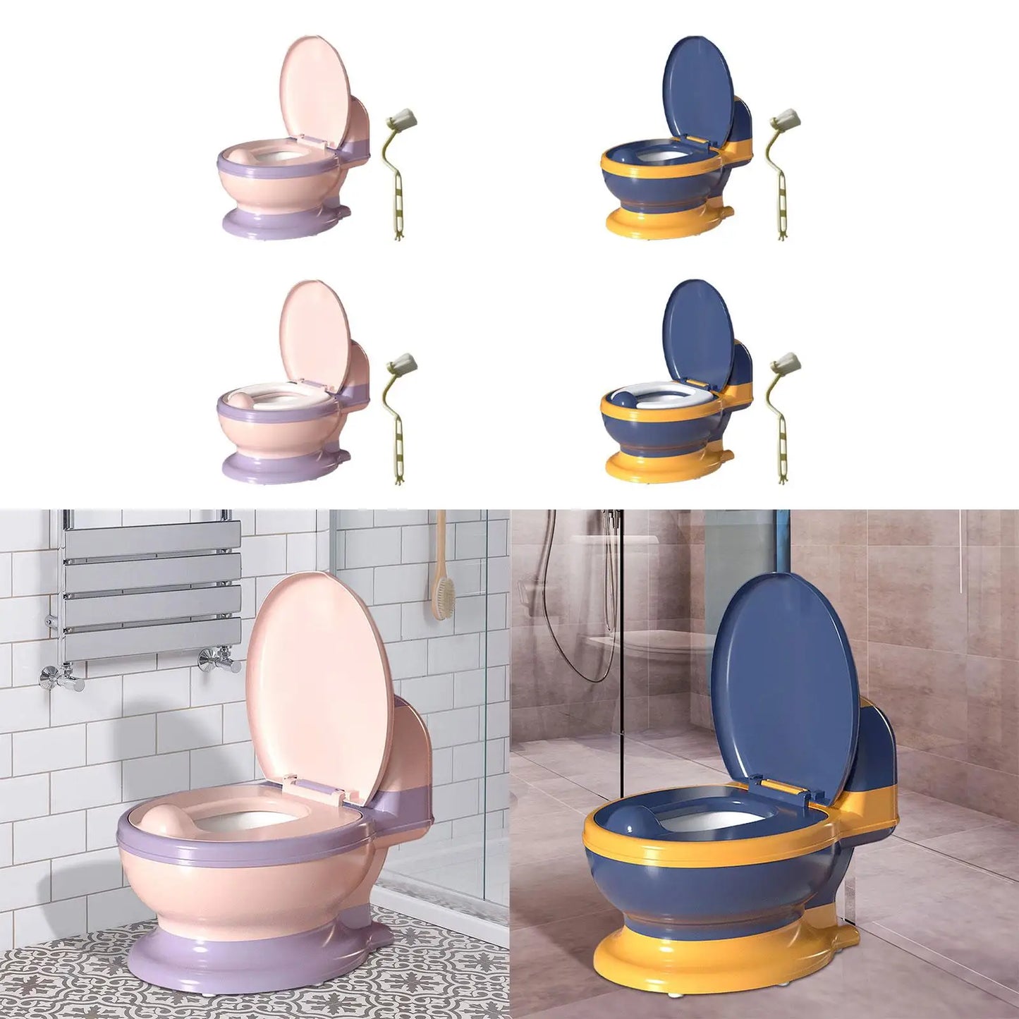 Toilet Training Potty – Compact with Brush & Wipes