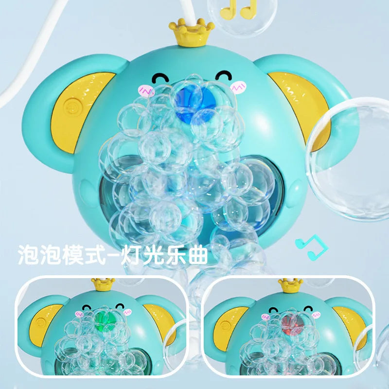 Electric shower toy water spray elephant spit bubbles new water children summer play bathroom bath