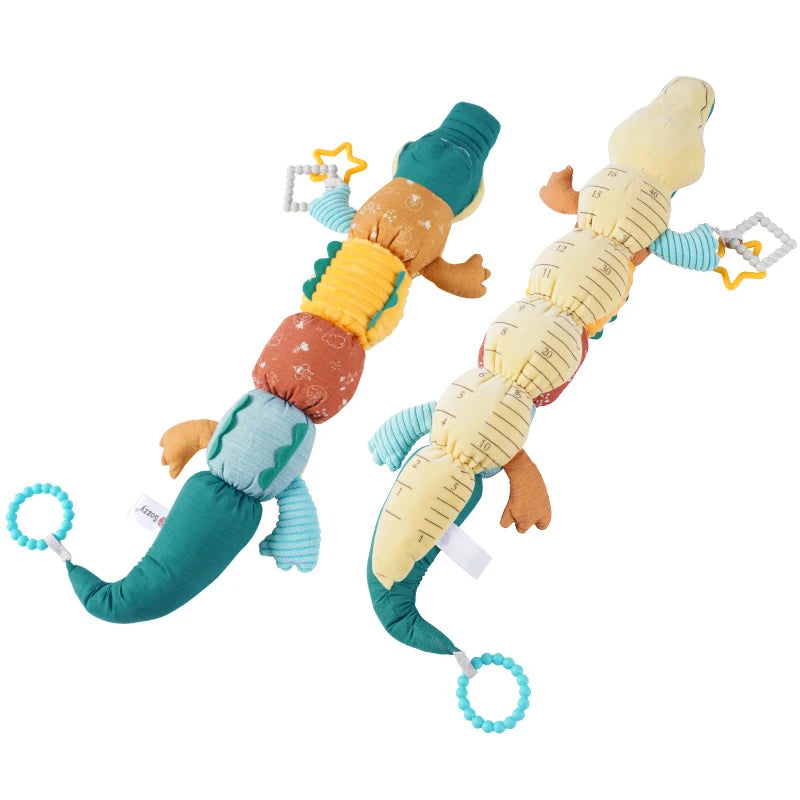 Hochet musical pour bébé – Chenille et Crocodile en peluche