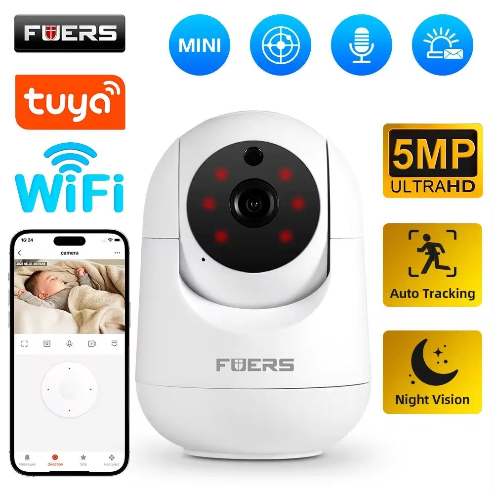 Caméra intelligente WiFi Fuers 5MP avec suivi de mouvement IA