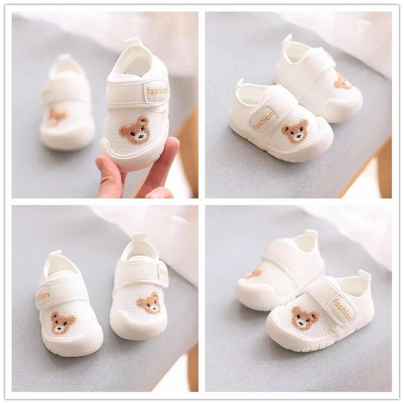 Baby Girls Boys Casual Shoes Breathable Mesh Children Sneakers Cartoon Kids Toddler Shoes Soft Sole Infant First Walkers Shoes