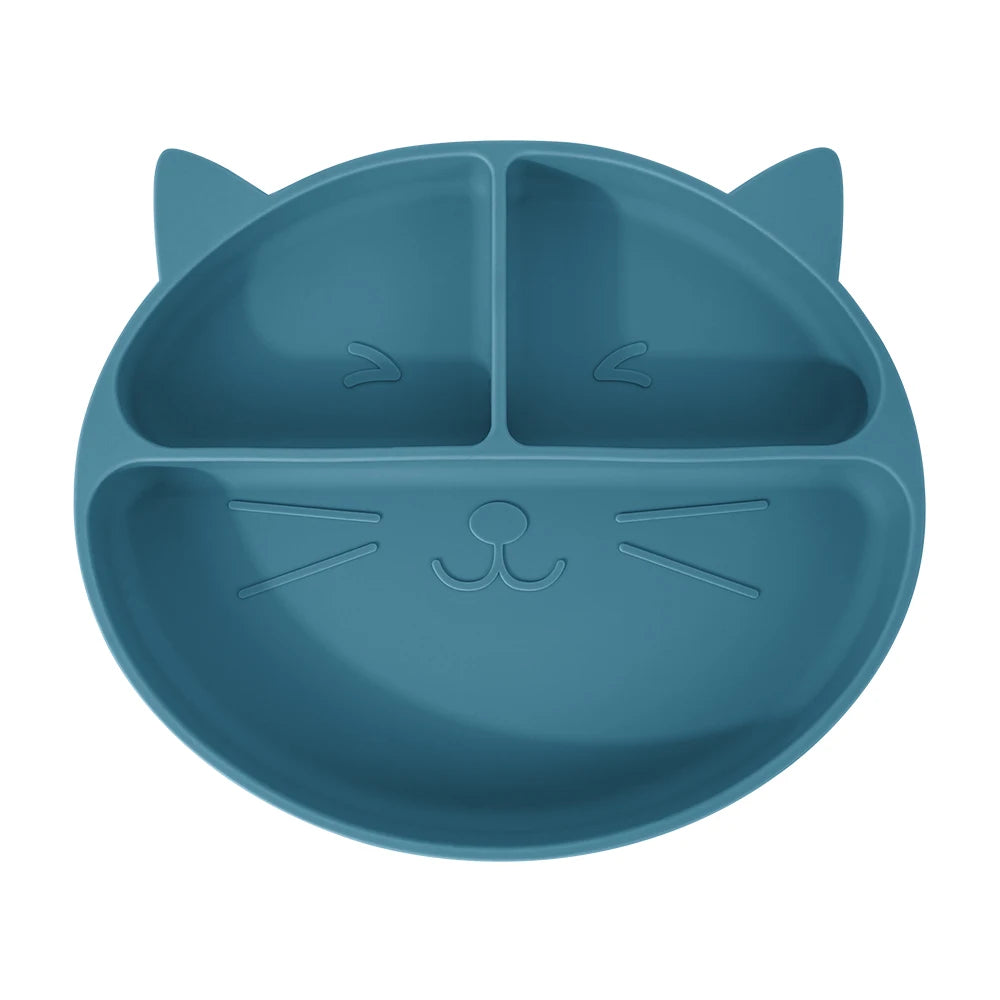 Toddler Feeding Set – Non-Slip Silicone Cartoon Plate & Bowl