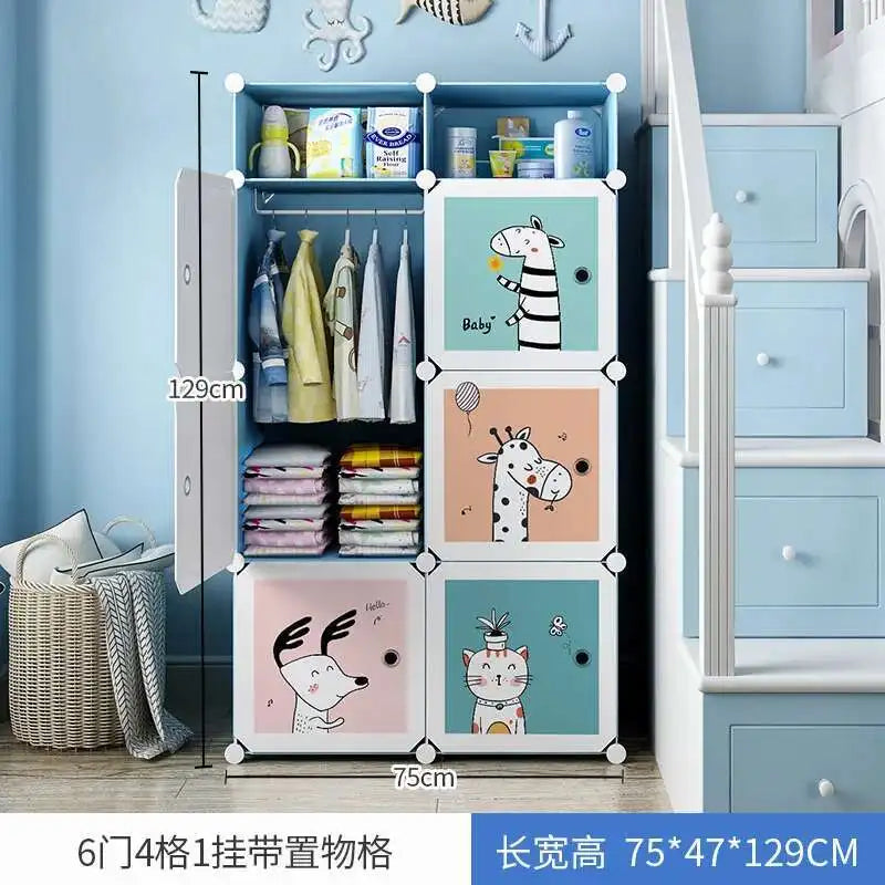 Girl Clothes Wardrobe Baby Dressers Bedroom Kids Children's Closet Clothings Montessori Puerta Corredera Organizer Furniture