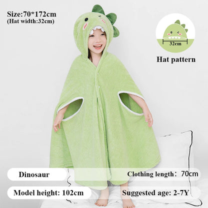 Baby Hooded Bath Towels Cartoon Animal Newborn Blanket Toddler Bathrobe Swaddle Wrap Boys Girls