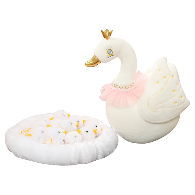 Peluche Famille Cygne – Maman et Bébé Câlins !