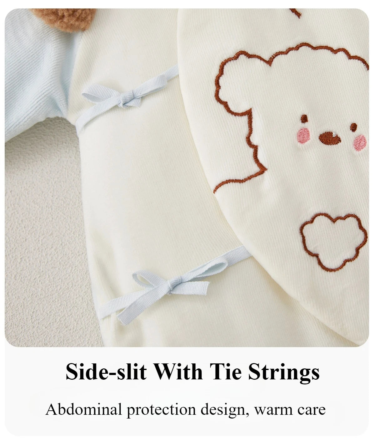 Body bébé automne-hiver en coton à manches longues et motif ours mignon, chaud et confortable, idéal pour les petits garçons et les petites filles.