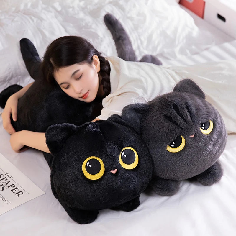 Peluche Chat Noir – Coussin Câlin pour Enfants