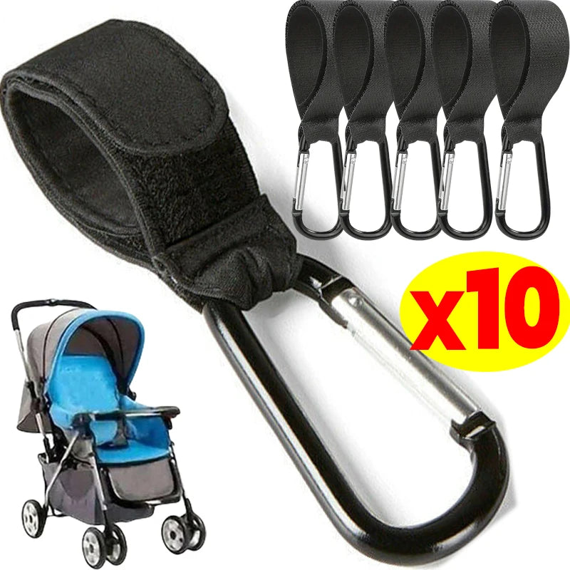 1–10PCS Multifunctional Baby Stroller Hooks – Organizer Clips