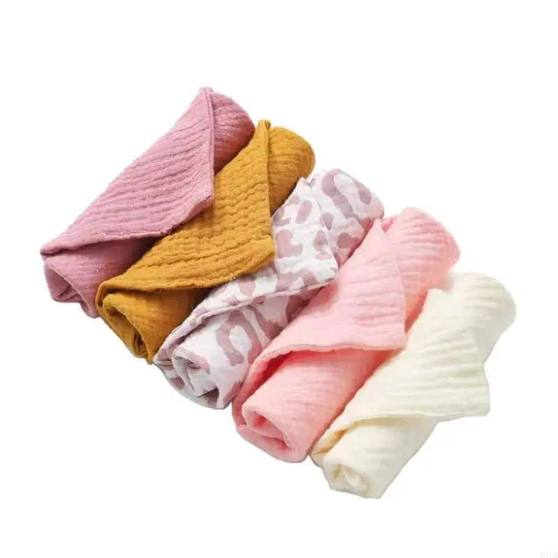 F1CB Muslin Cloth Feeding Bib Burp Cloth Saliva Towel for Newborn Infants Boys Girls