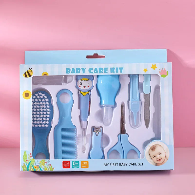 Maternal and Child Products Baby Care Gift Box Set of 10 Pieces for Children's Nail ClippersBaby Ear Scoopsand Care