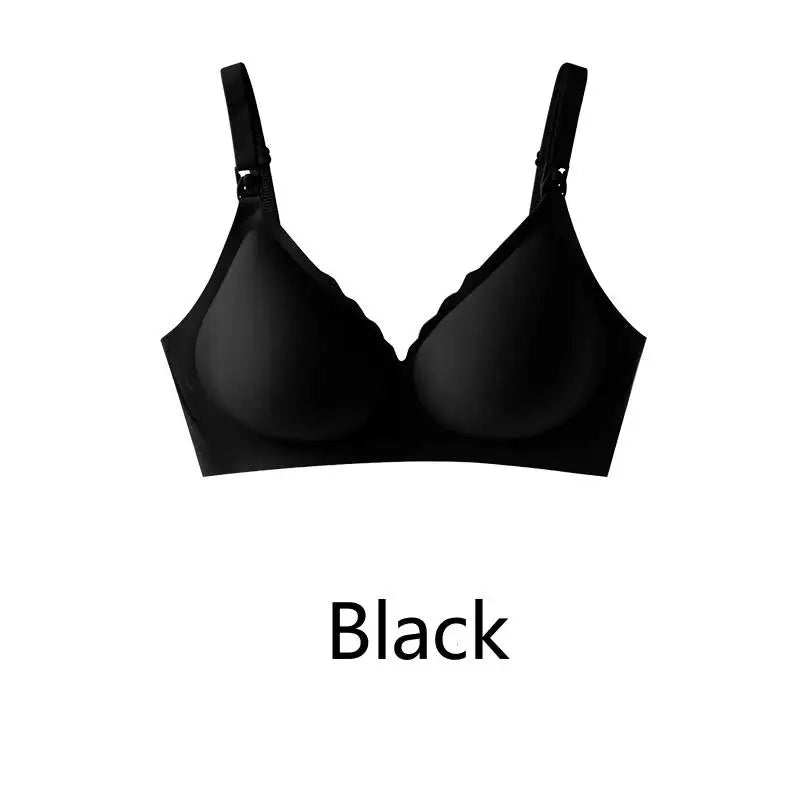 Maternity bra with push-up front to prevent sagging Seamless breathable and comfortable nursing push-up bra